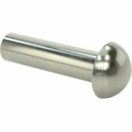 BSC PREFERRED Steel Domed Head Solid Rivets 3/16 Diameter for 0.656 Maximum Material Thickness, 125PK 97300A669